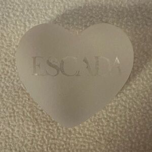 Escada Frosted Heart-Shaped Ornament or Paper Weight